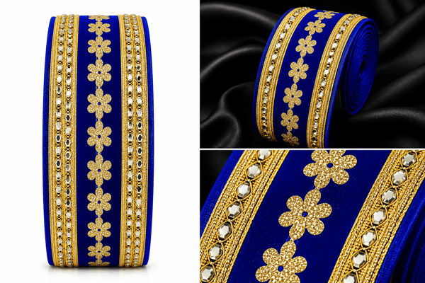 Premium Golden Gota Patti Lace Design 1